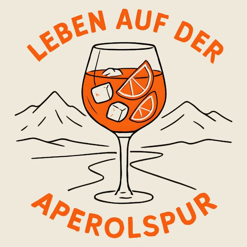 Leben auf der Aperolspur Spritz Humor Geschenkidee