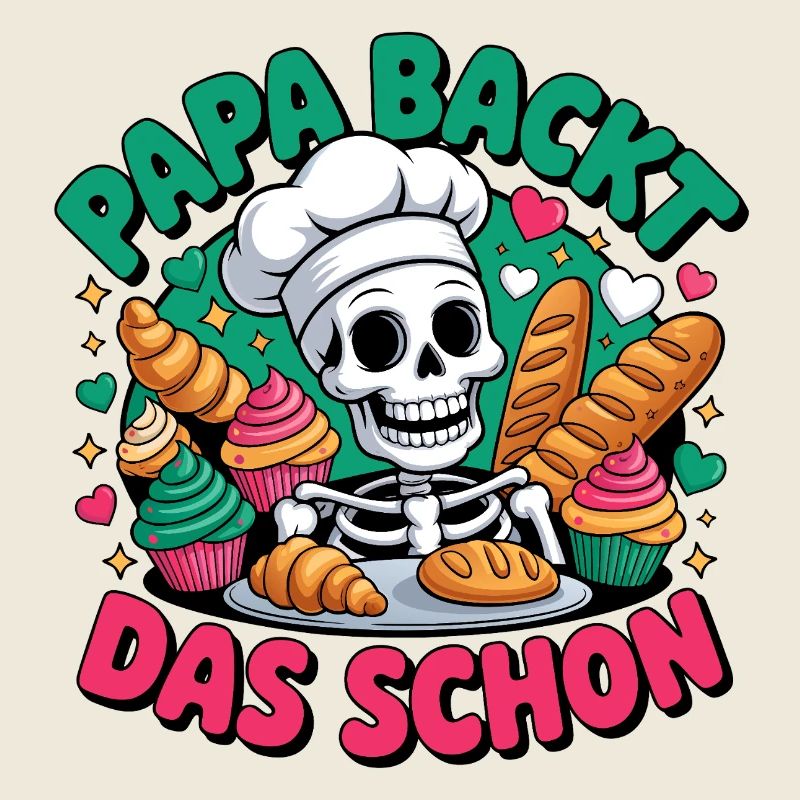 Dad bakes it nicely