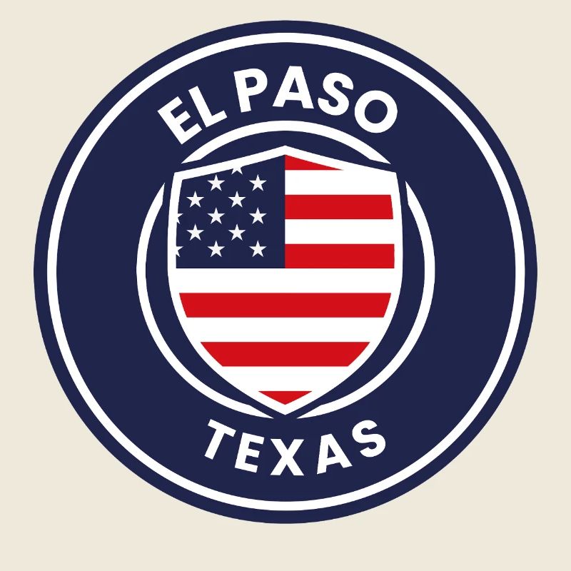 Bouclier du drapeau d’El Paso, Texas,