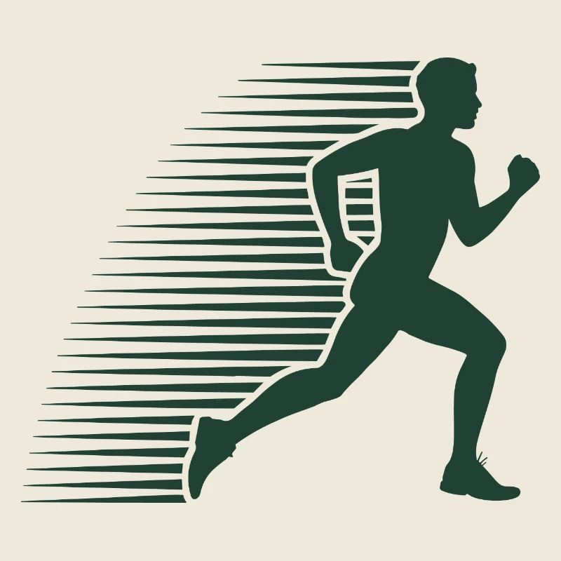 Running silhouette in sprint