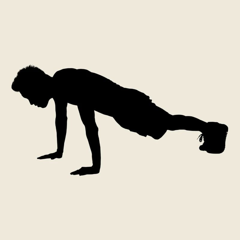 fitness push-up man workout silhouette