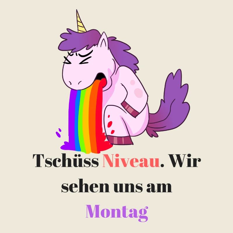 Einhorn Comic Sprüche Design
