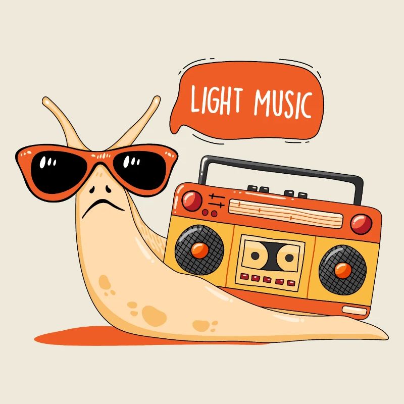 Snail and light music