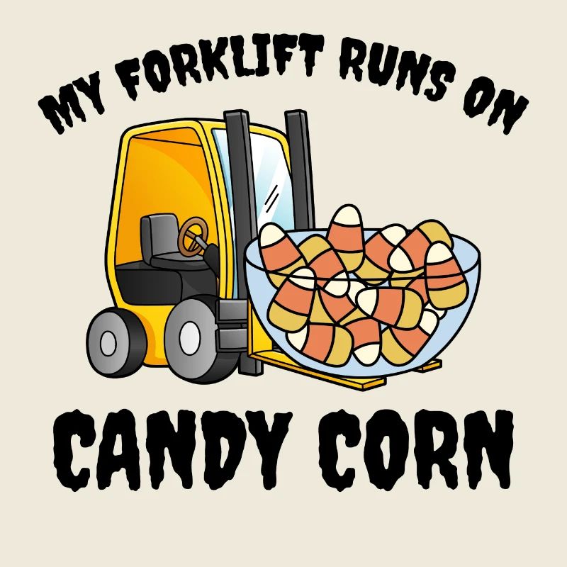 Halloween Forklift Operator Candy Corn