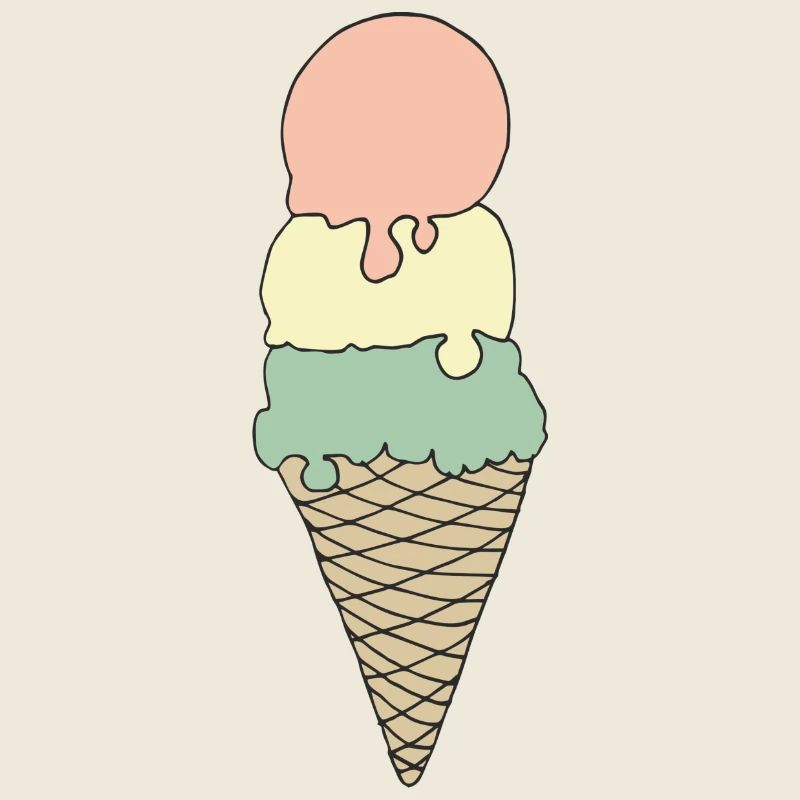 Design de crème glacée aux couleurs pastel pour la mode estivale