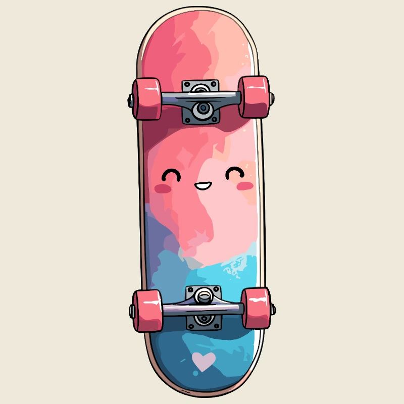 Skateboard aquarelle douillet