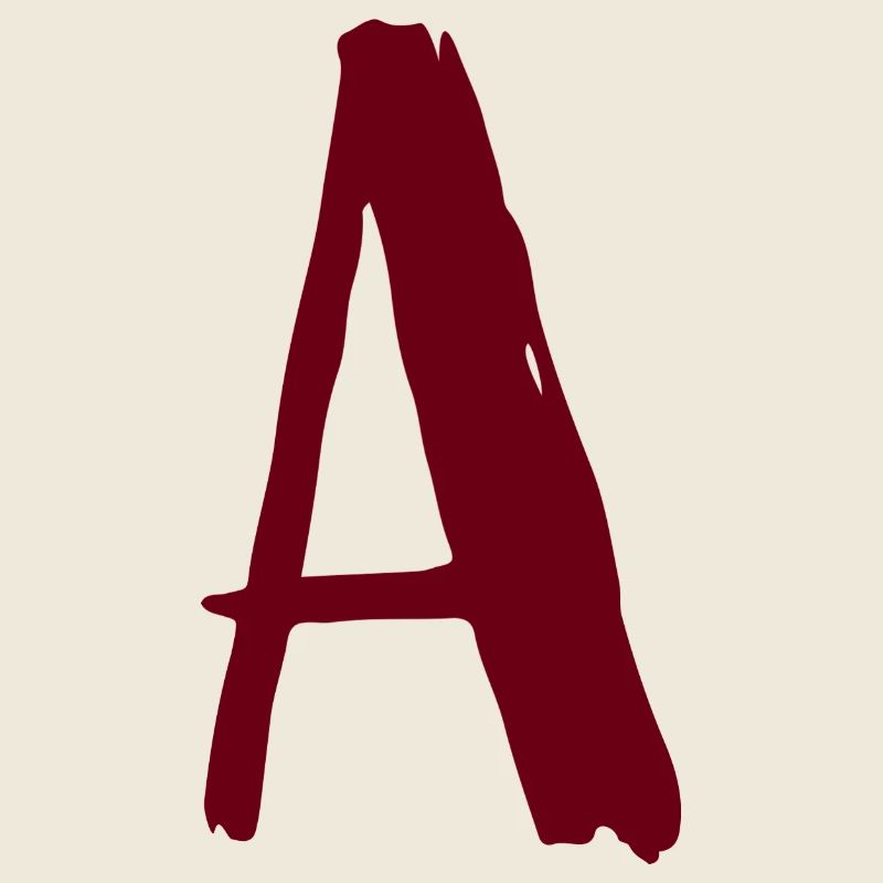 Abstraktes Kunstlogo in Rot