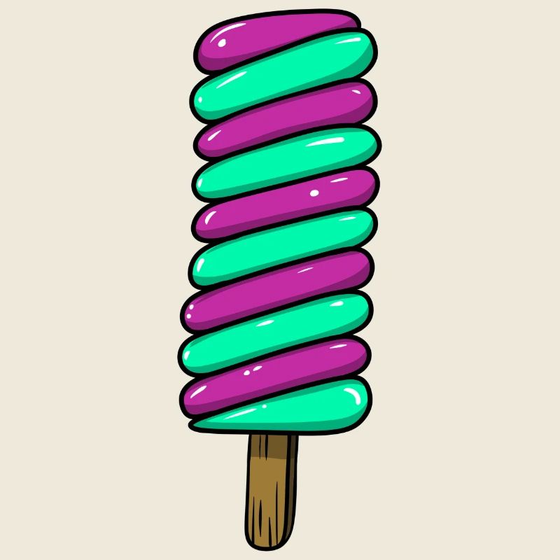 Crème glacée | Crème glacée à rayures vert violet | Glace