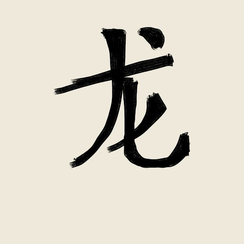 Drache Chinesische Schrift Zeichen Symbol