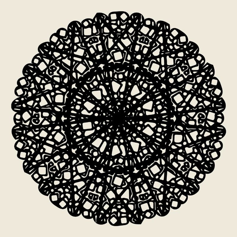 Fleurs géométriques Mandala Forme de motif rond