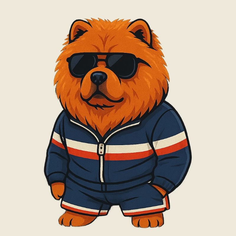 Ours cool avec lunettes de soleil et survêtement