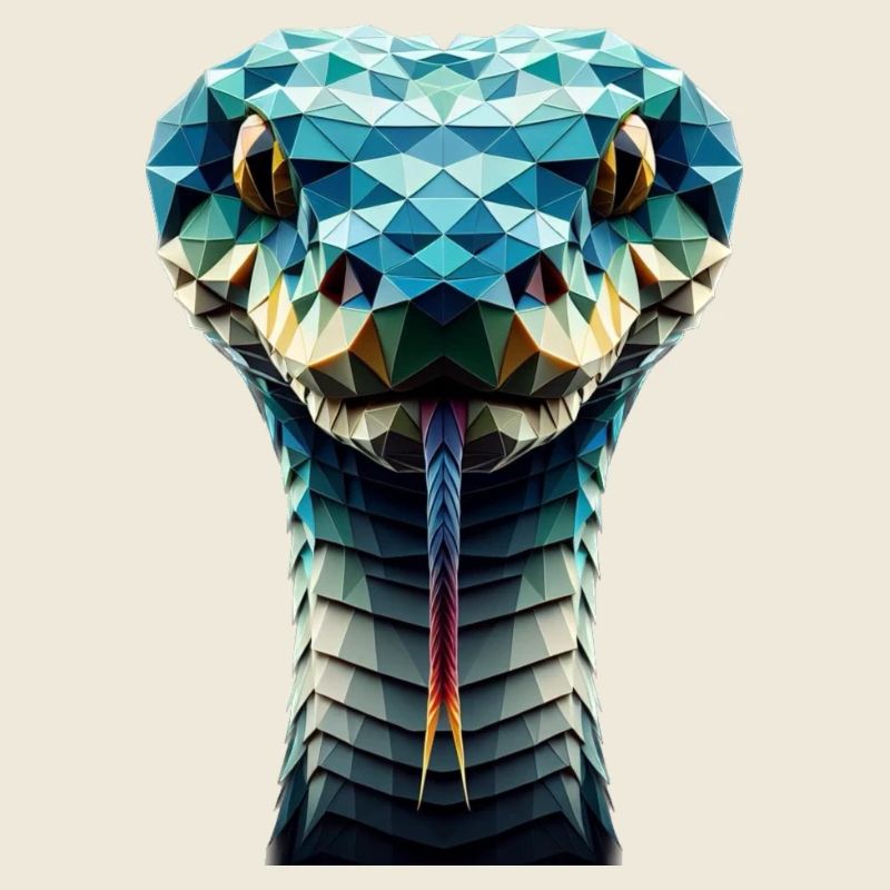 Schlange im Polygon-Stil