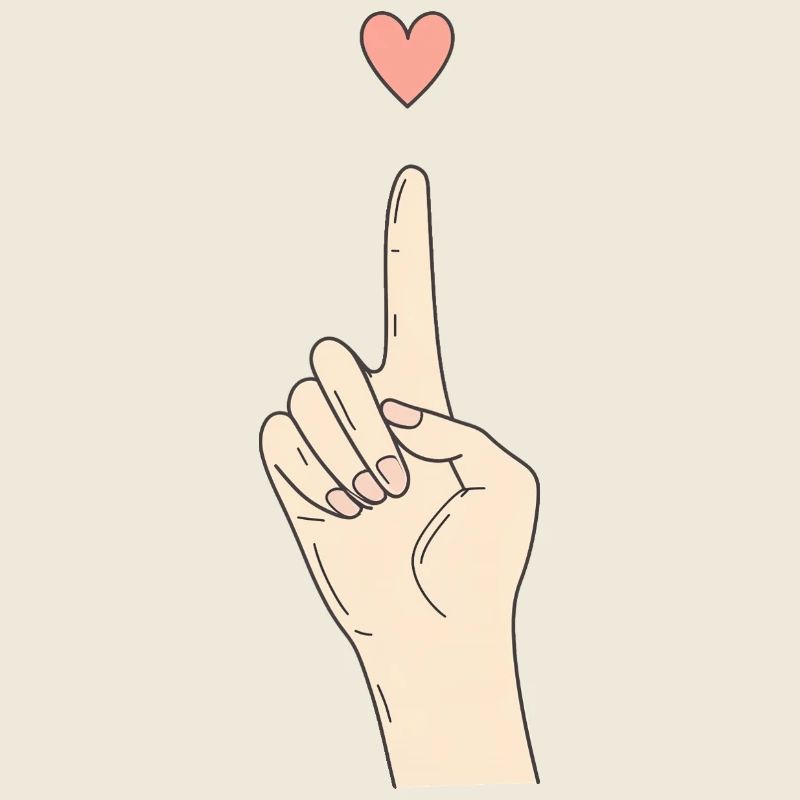 Fingerherz Handzeichen 