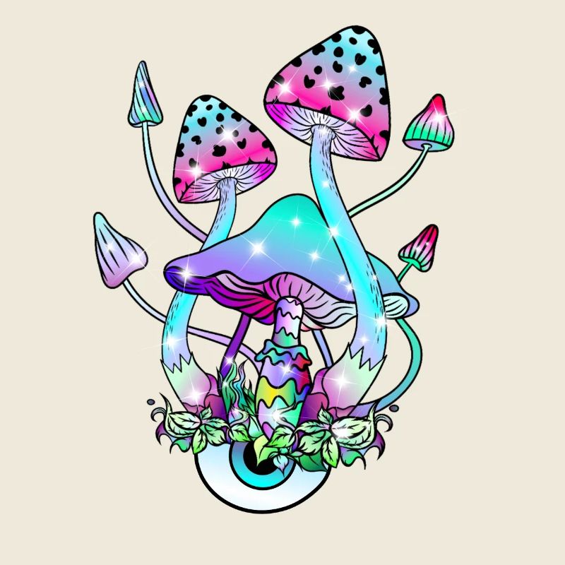 Magic Mushroom Pilz Augen Kunst