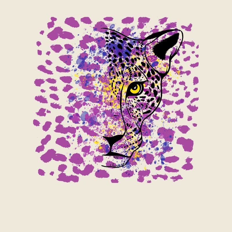 Imprimé coloré Leopard Big Cat Animal