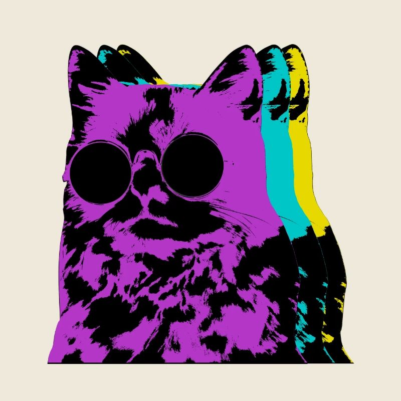 Creepy Portrait Cat Toy Lover Fur