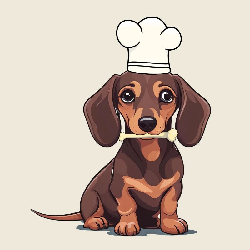 Teckel chien cuisiniers cuisinier cuisinier chiens