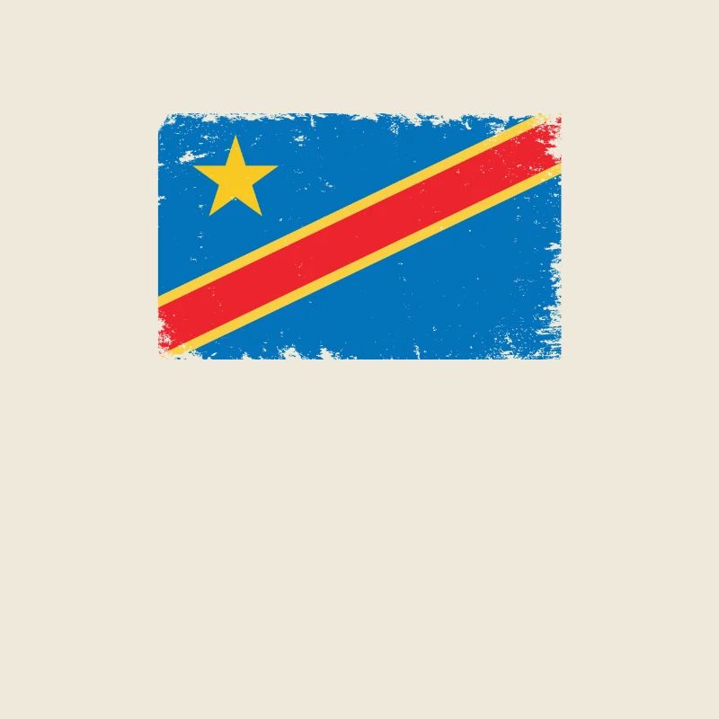 Kongo Herzschlag Flagge Vintage Kongo