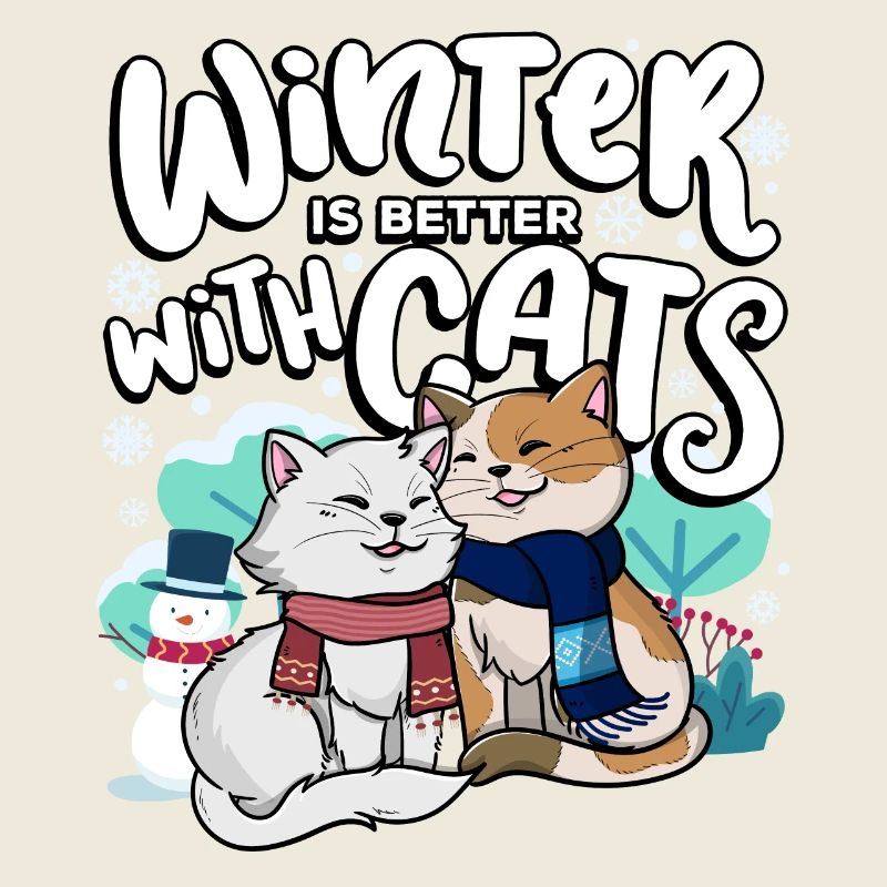 L’hiver est meilleur avec les chats saison d’automne