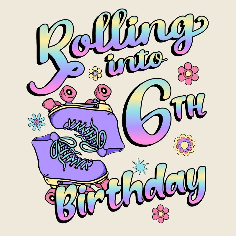 Rolling Into 6th Birthday Quad Skater