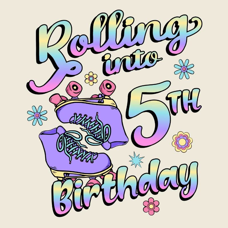 Rolling Into 5th Birthday Quad Skater Roller Skates