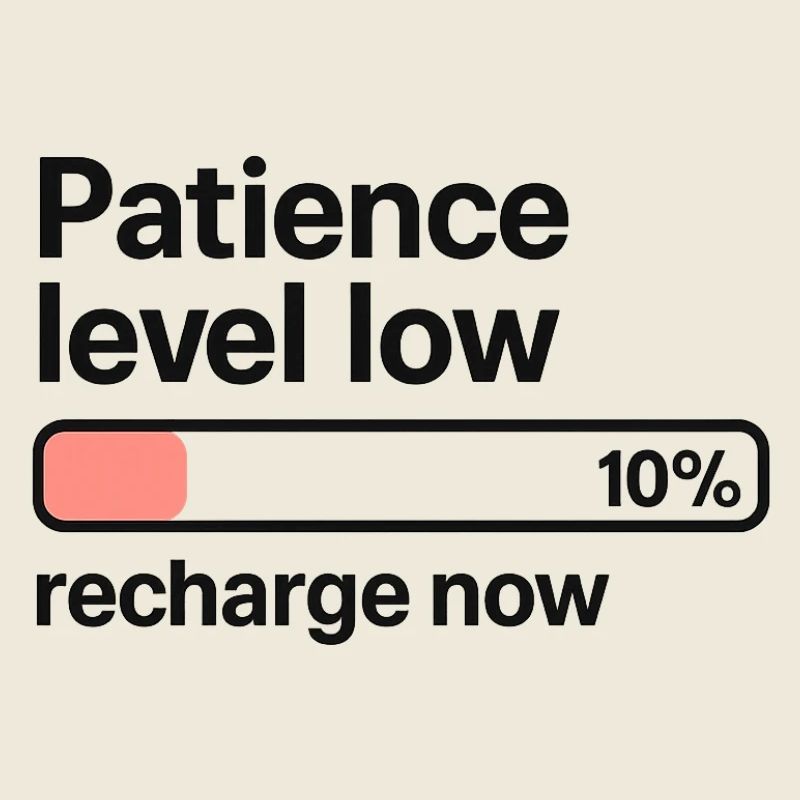 Patience Level Low – Loading Bar T-Shirt