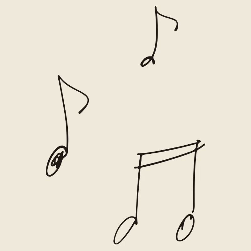 Notes de musique – Minimaliste, à main levée, écriture manuscrite