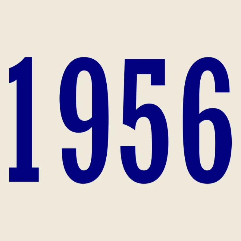 1956 Blue Retro Numerals