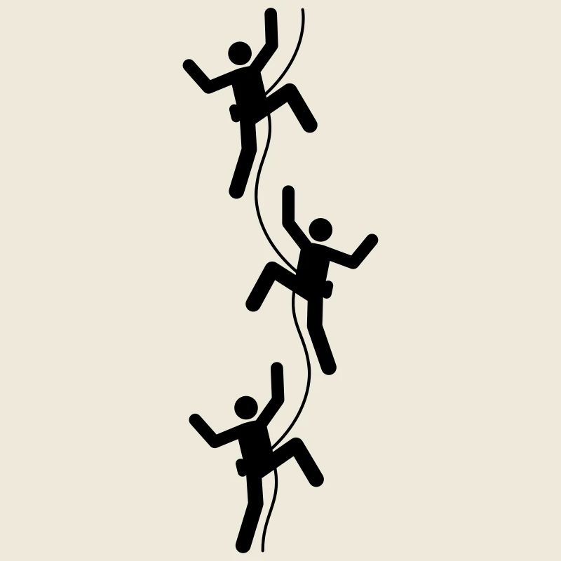 3 freunde team crew logo figur symbol bergsteiger