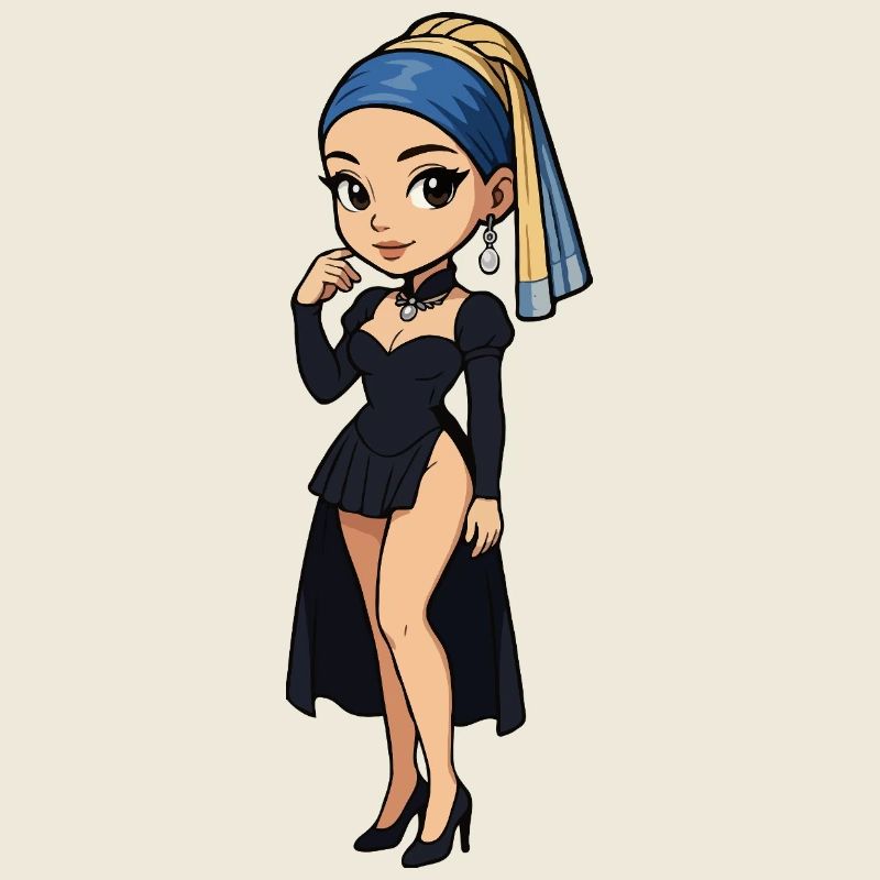Girl with a Pearl Earring ChibiSuper Deformed