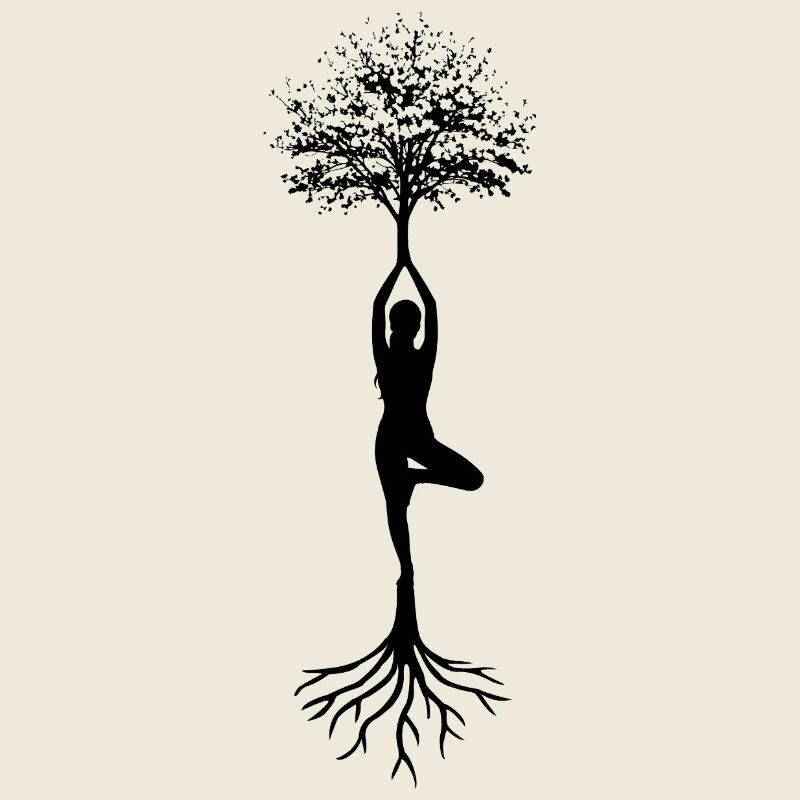 Tree Pose Yoga /Connected between Heaven and Earth