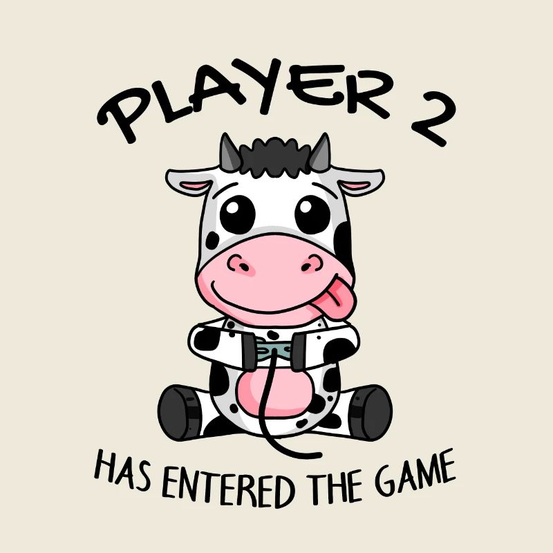 Deuxième enfant joueur 2 bébé vache cadeau enceinte