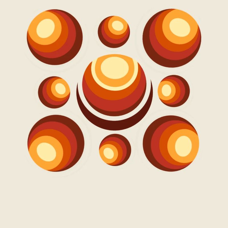 Retro Kugel Muster Mid-Century