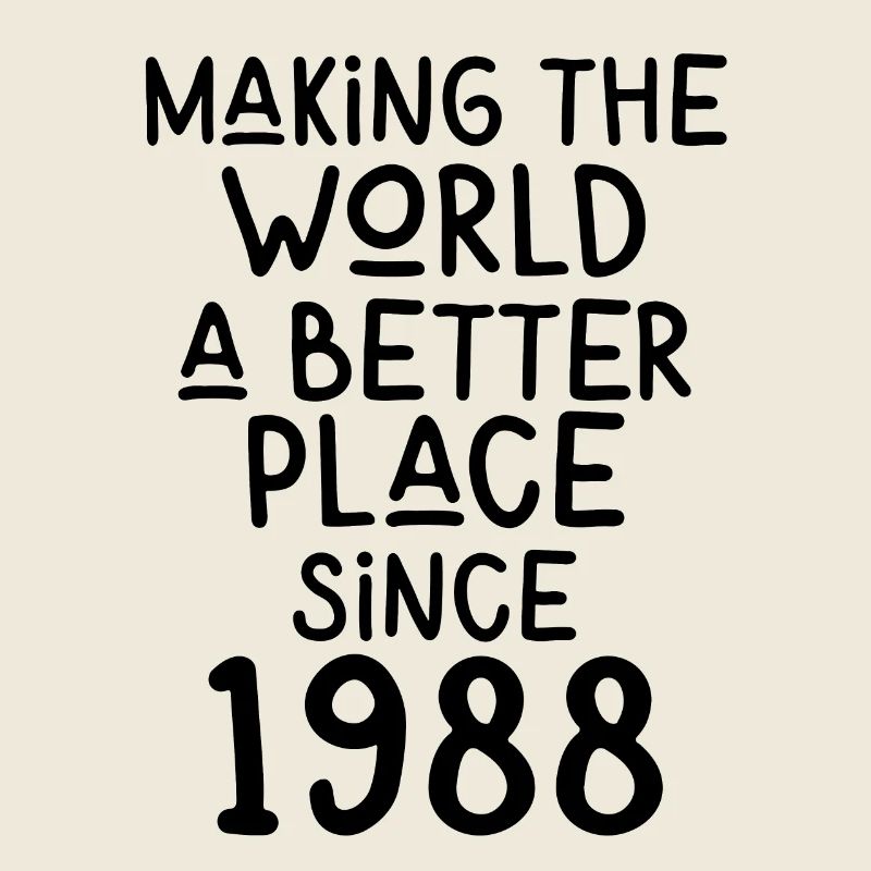 Rendre le monde meilleur depuis 1988