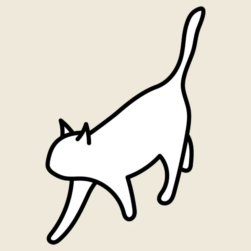 Weiße Katze isometrisch