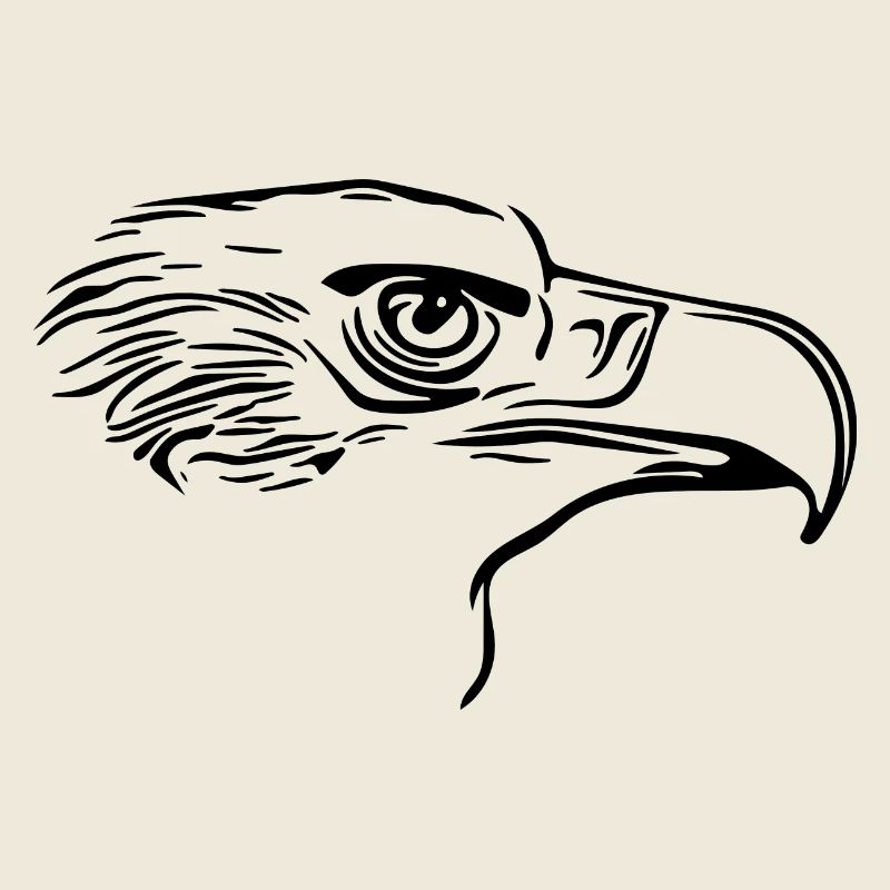 Elegant bird head with large beak