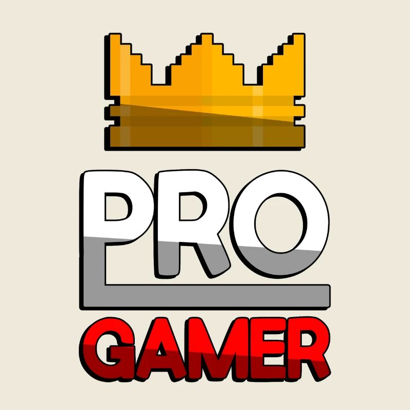 PRO GAMER (Rot) + King Crown - Gaming