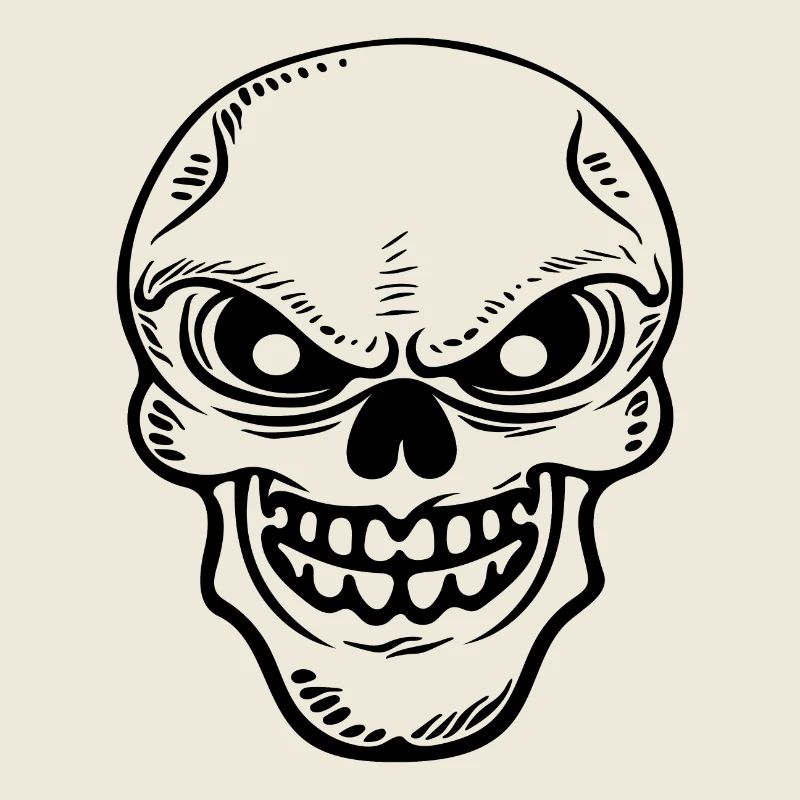 Os du crâne Halloween Crâne