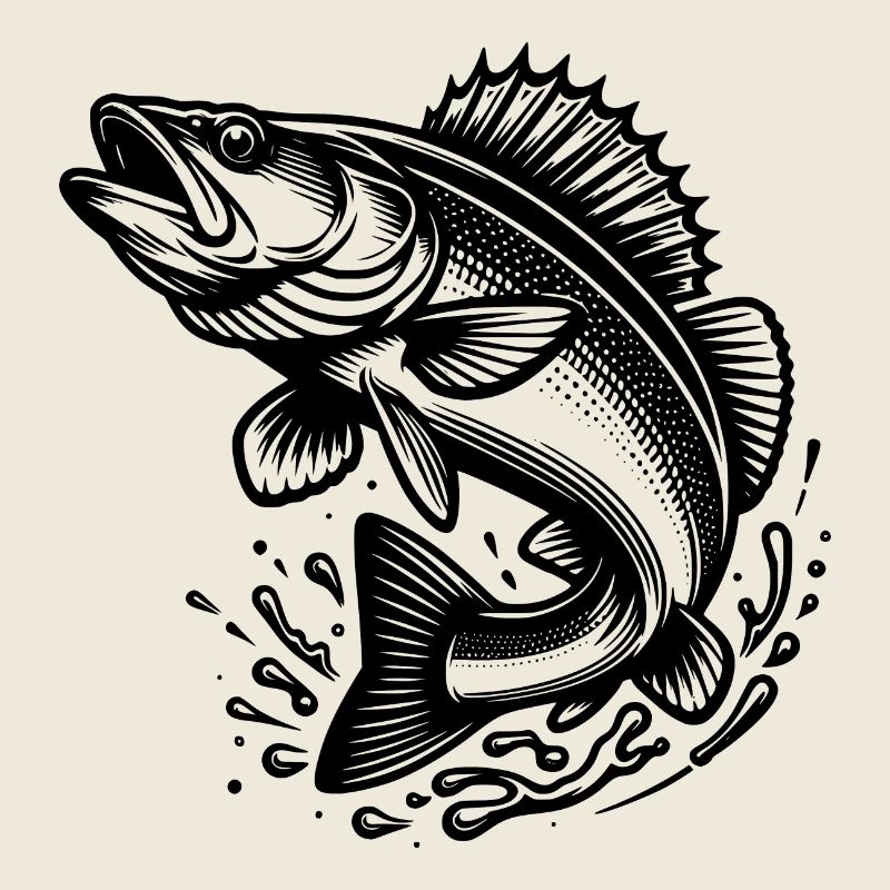 Large Jumping Zander Fish