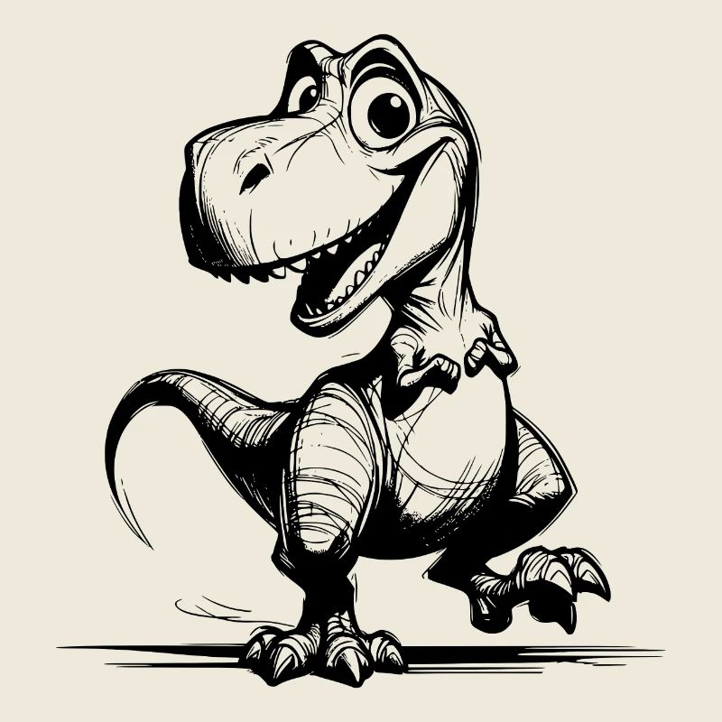 Drôle de petit T-Rex Dino Sketch