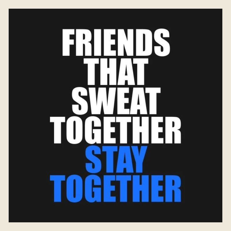 Des amis font de l'exercice ensemble