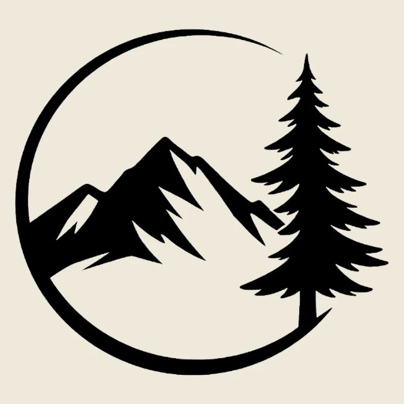 Mountain Forest Silhouette