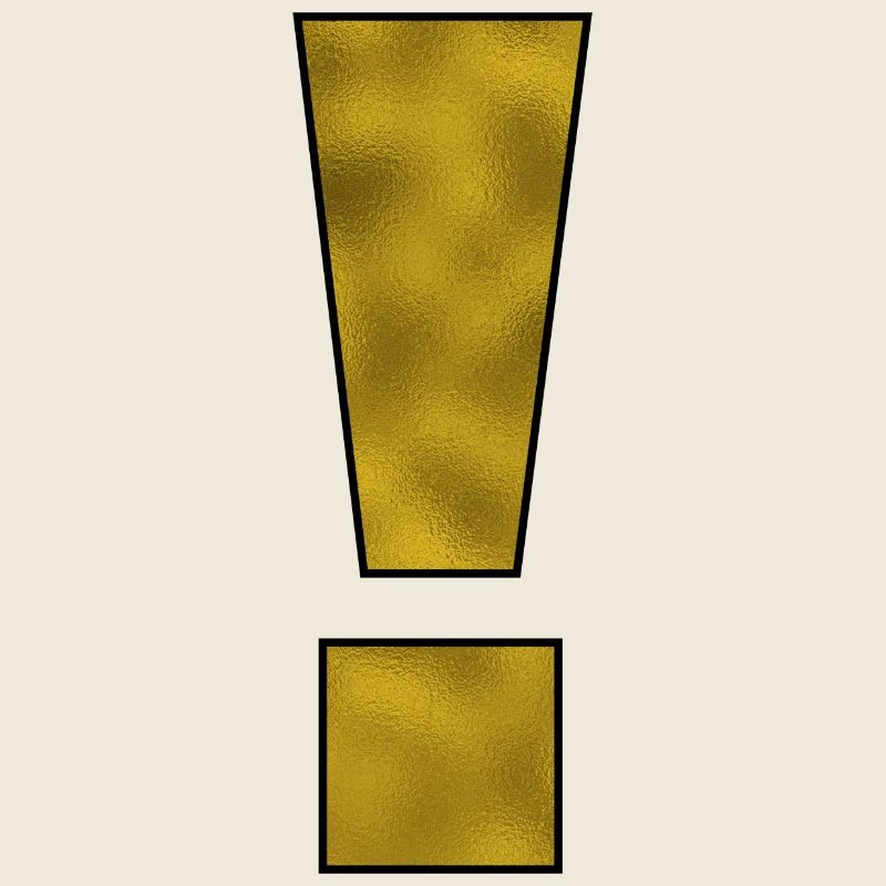 Point d’exclamation Ponctuation Or
