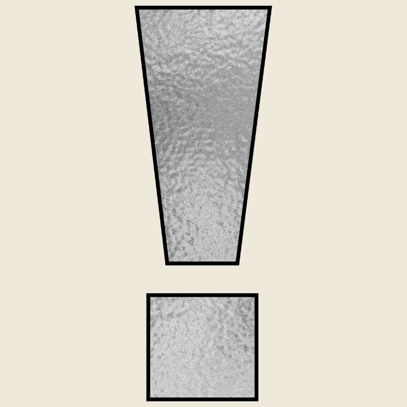 Point d’exclamation de ponctuation ! Argent