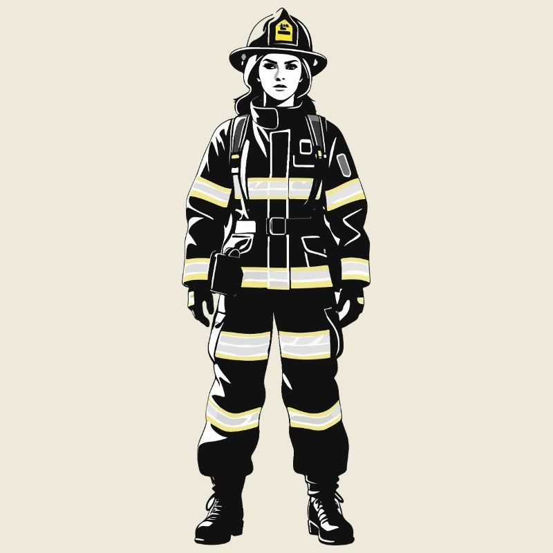Feuerwehrfrau - Beruf Design Sticker