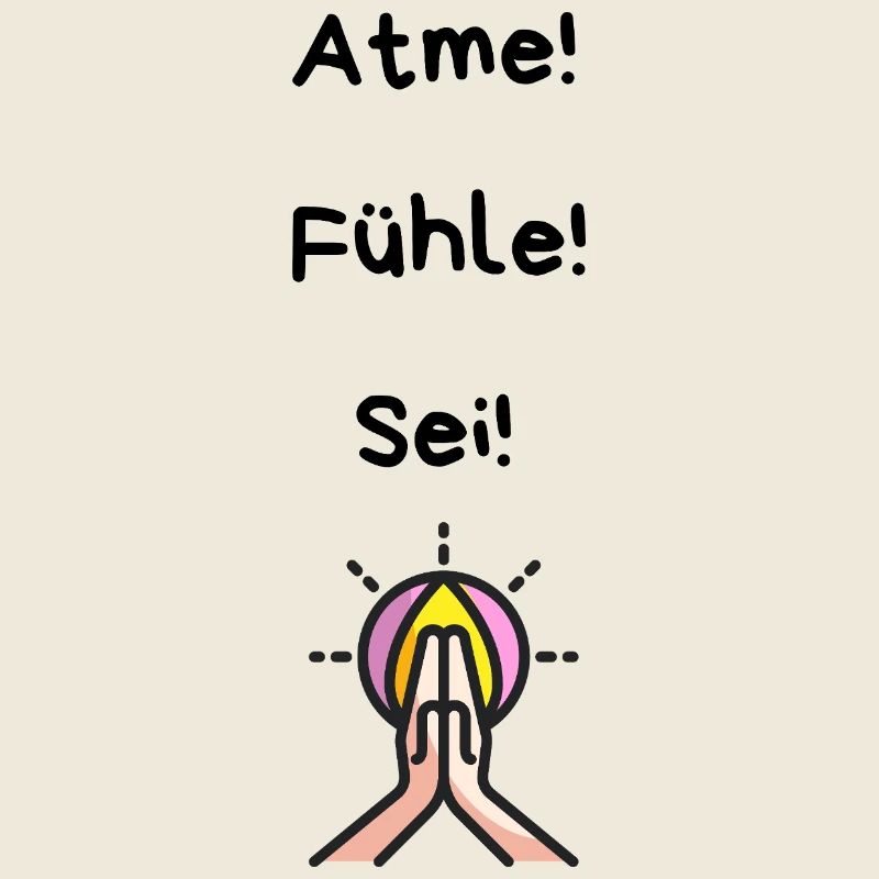 Prayer hands with glowing mandala