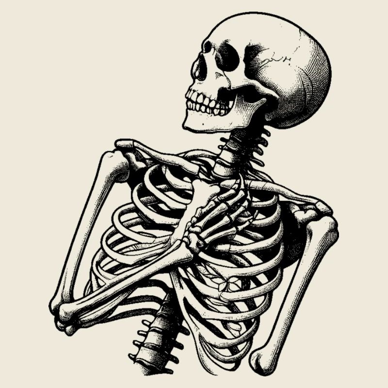 Astonished skeleton