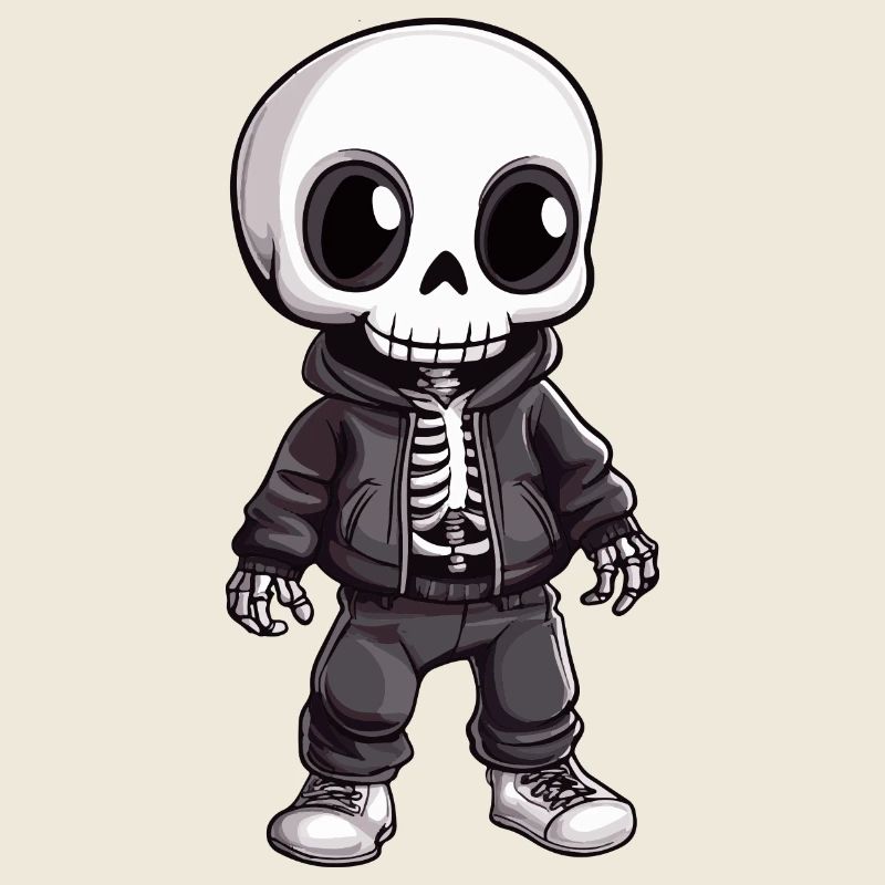 Squelette Halloween dessin animé