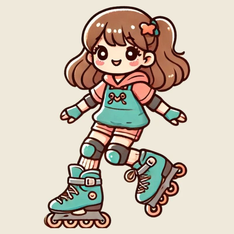 Fille qui fait du roller