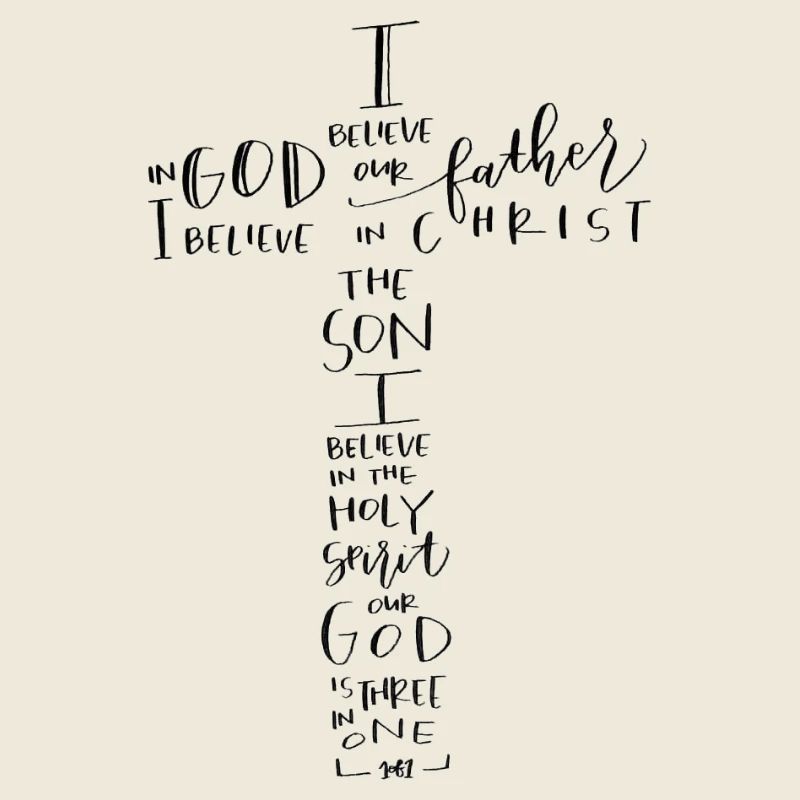 Glaubenskreuz Handschrift Text